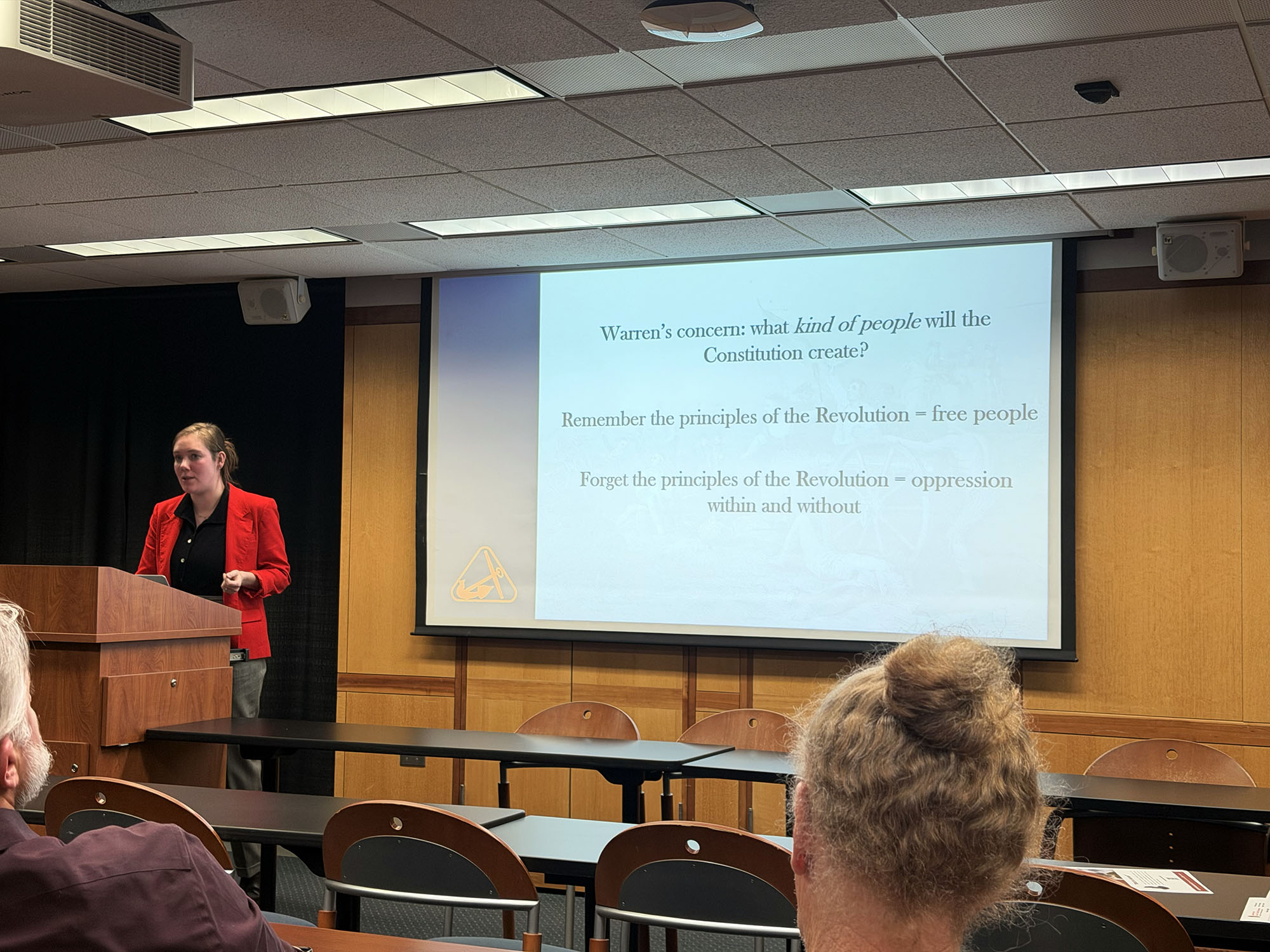 Slide photographed 21:22 into the lecture