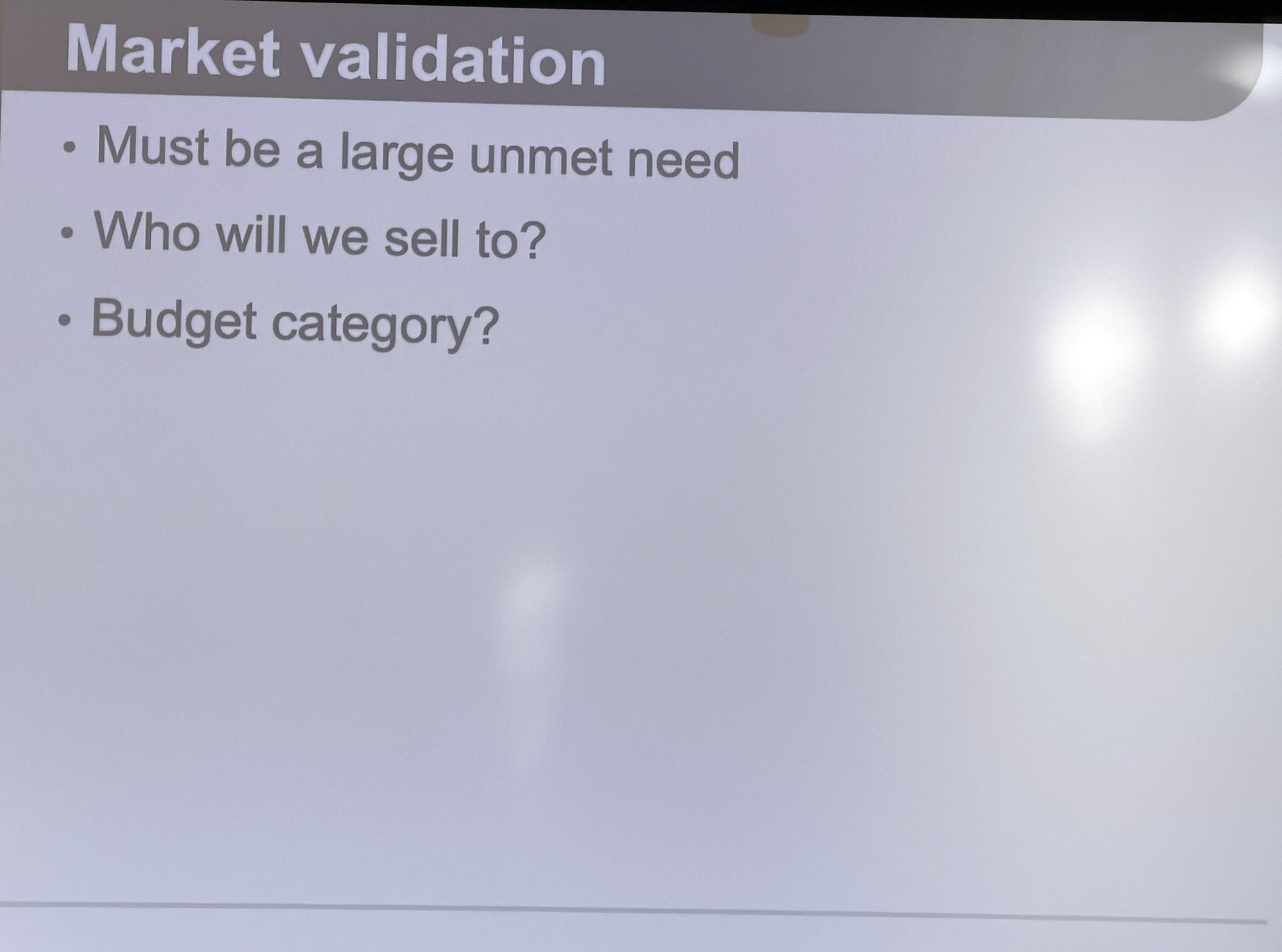 Photograph taken 6:04 into the talk